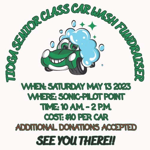 Tioga ISD Tioga Senior Class Car Wash